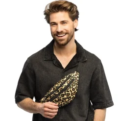 SAC BANANE PEAU LÉOPARD ANIMAL ANNÉE 90 ADULTE