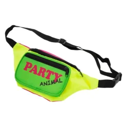 SAC BANANE VINTAGE ANNÉES 80 MULTICOLORE FLUO