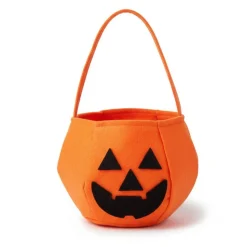 SAC BONBONS FEUTRINE CITROUILLE 28X20CM ORANGE