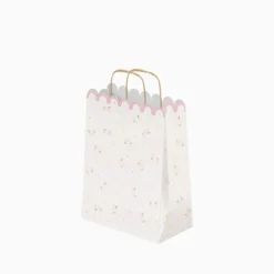SAC CADEAU CARTON BÉBÉ OURSON NUD 18X10X24CM ROSE
