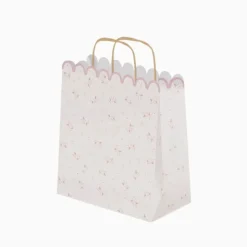 SAC CADEAU CARTON BÉBÉ OURSON NUD 26X10X32CM ROSE