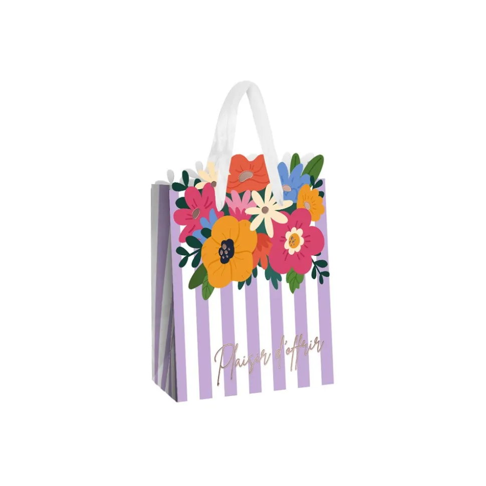 SAC CADEAU CARTON BOUQUET FLEURS 18X10X23.5CM