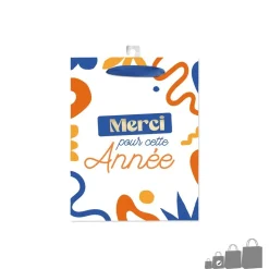 SAC CADEAU CARTON MERCI ANNÉE SCOLAIRE 18X10X23CM
