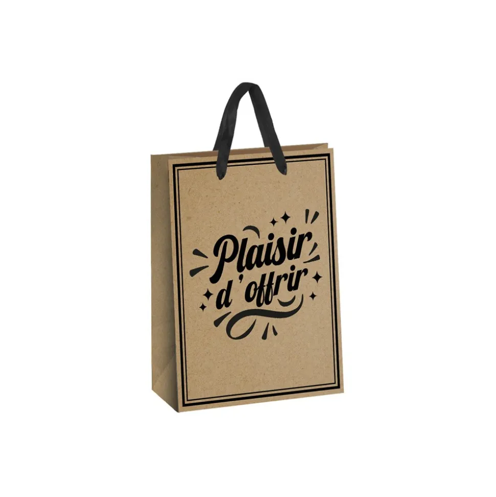 SAC CADEAU CARTON PLAISIR OFFRIR 18X10X25CM KRAFT