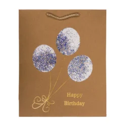 SAC CADEAU KRAFT ET EFFET IRISÉ 26X32 CM ANNIVERSAIRE