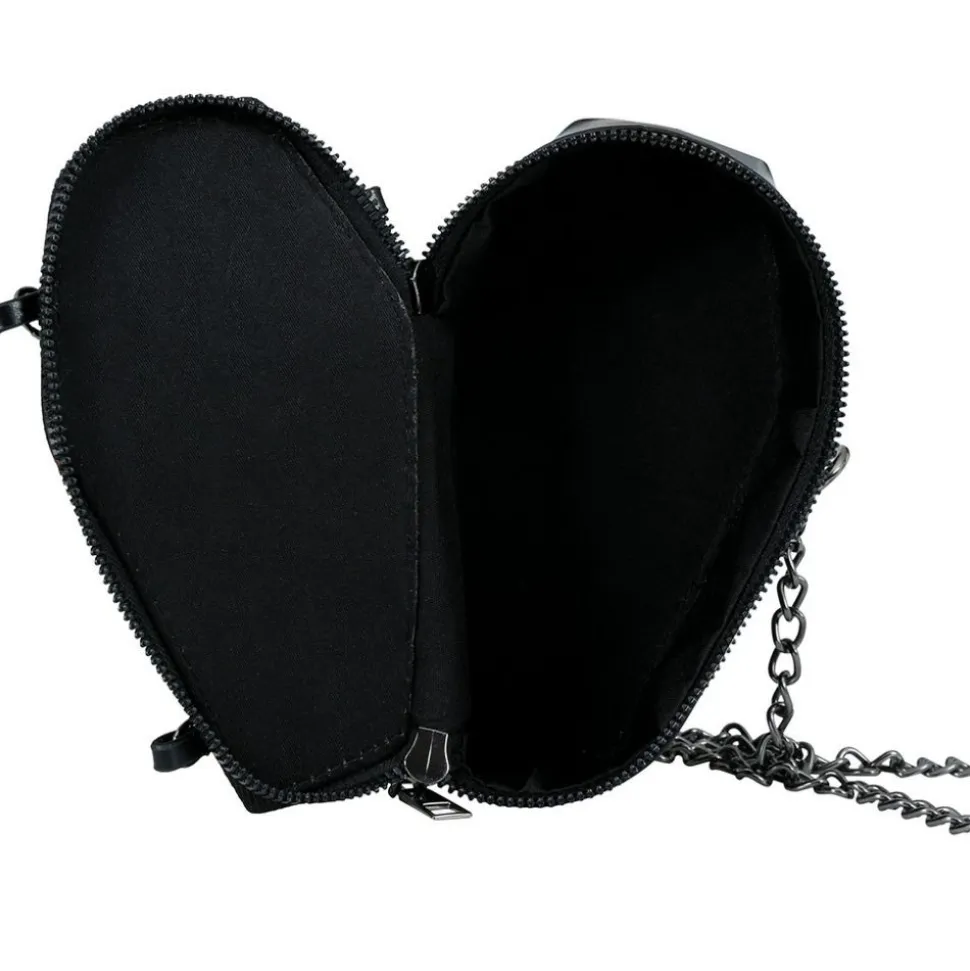 SAC CERCUEIL SIMILICUIR GOTHIQUE 17X10CM NOIR