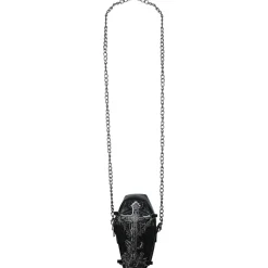 SAC CERCUEIL SIMILICUIR GOTHIQUE 17X10CM NOIR