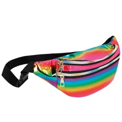 SAC DE TAILLE FESTIF HOLOGRAPHIQUE ARC-EN-CIEL