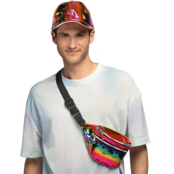 SAC DE TAILLE FESTIF HOLOGRAPHIQUE ARC-EN-CIEL
