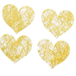 SACHET 100 COEURS ROMANCE - OR MÉTAL