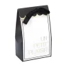 10 SACHETS CARTON BLACK WHITE 7.5X12.5X4.5CM BLANC