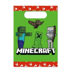 4 SACHETS PAPIER MINECRAFT JEUX VIDÉO 22X16CM