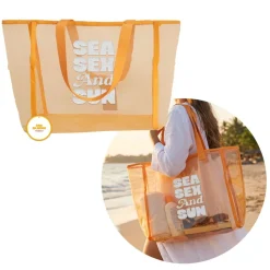SAC PLAGE MESH SEA SEX SUN 37X57X15CM ORANGE