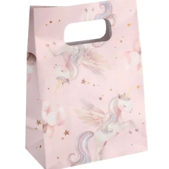 6 SACS CADEAUX CARTON LICORNE MAGIQUE 13X7X18CM