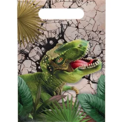 10 SACS CADEAUX PAPIER T-REX JURASSIC 16.5X23CM
