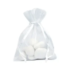 10 SACS ORGANZA 7.5X10CM BLANC