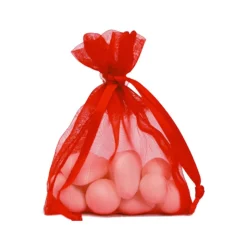 10 SACS ORGANZA 7.5X10CM ROUGE