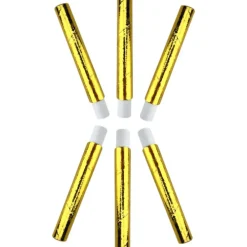 6 SARBACANES SÉCURISÉES CARTON 15CM OR MÉTAL