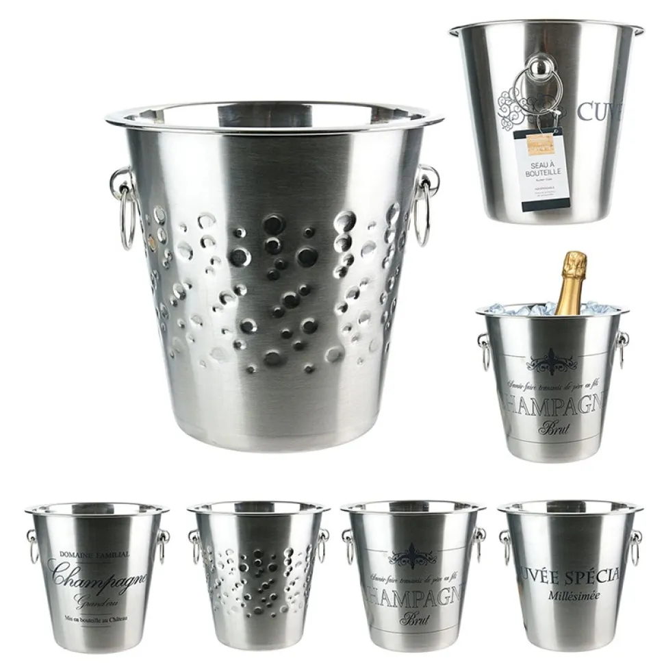 SEAU A CHAMPAGNE ACIER 22CM
