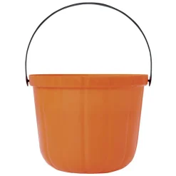 SEAU À BONBONS PLASTIQUE CITROUILLE 20CM ORANGE