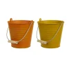 SEAU MÉTAL À ANSE 12.5X13CM ORANGE OU JAUNE