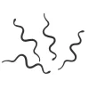 12 SERPENTS PLASTIQUE 14.5CM NOIR