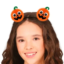 SERRE-TÊTE CITROUILLE FUN YEUX MOBILES ENFANT