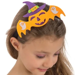 SERRE-TÊTE CITROUILLE SORCIÈRE ENFANT