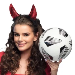 SERRE-TÊTE CORNES DE DIABLE ROUGE PAILLETÉ