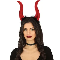 SERRE-TÊTE CORNES ROUGE DÉMON MALÉFIQUE