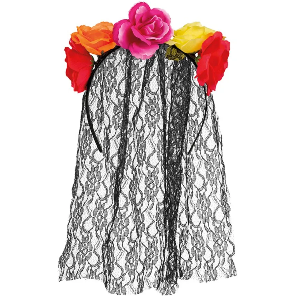 SERRE-TÊTE FLEURS COLORÉES ADULTE