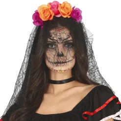 SERRE-TÊTE À FLEURS MARIAGE HALLOWEEN
