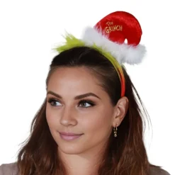 SERRE-TÊTE GRINCH CROQUE-MITAINE POILU VERT ADULTE