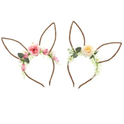 SERRE-TÊTE LAPIN FLEURS PÂQUES