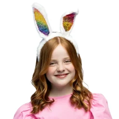 SERRE-TÊTE LAPIN SEQUINS ARC-EN-CIEL