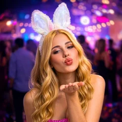 SERRE-TÊTE LED OREILLES LAPIN LUMINEUX ADULTE