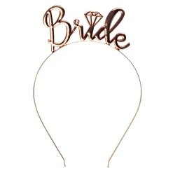 SERRE-TÊTE MÉTAL BRIDE OR ROSE EVJF FEMME