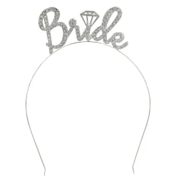SERRE-TÊTE MÉTAL BRIDE STRASS ARGENT EVJF FEMME