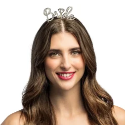 SERRE-TÊTE MÉTAL BRIDE STRASS ARGENT EVJF FEMME