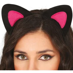 SERRE-TÊTE OREILLES CHATON NOIR ROSE ADULTE