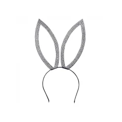 SERRE-TÊTE OREILLES LAPINS SEQUIN ARGENT