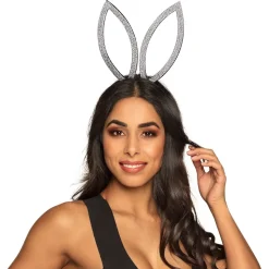 SERRE-TÊTE OREILLES LAPINS SEQUIN ARGENT