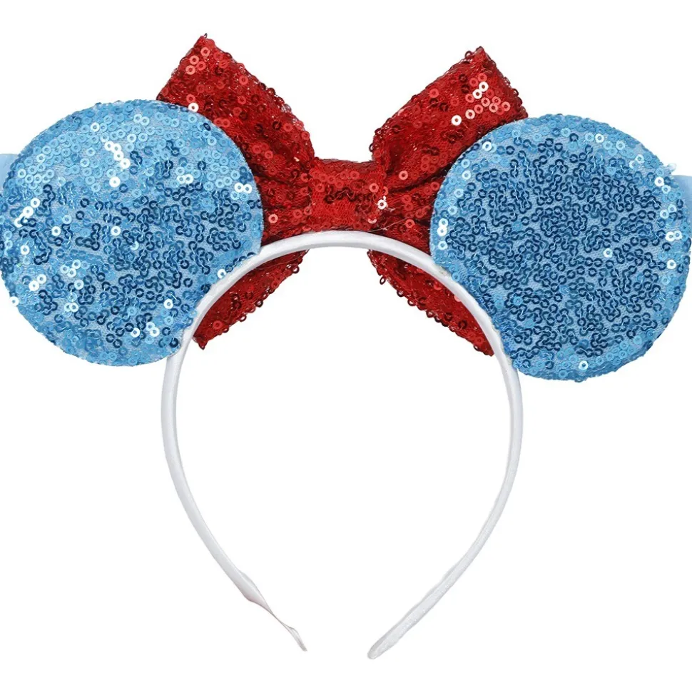 SERRE-TÊTE SOURIS CINÉMA NUD ROUGE SEQUINS