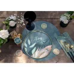 20 SERVIETTES ANNIVERSAIRE JUNGLE 40X33CM VERT