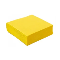 40 SERVIETTES COCKTAIL PAPIER 25CM JAUNE