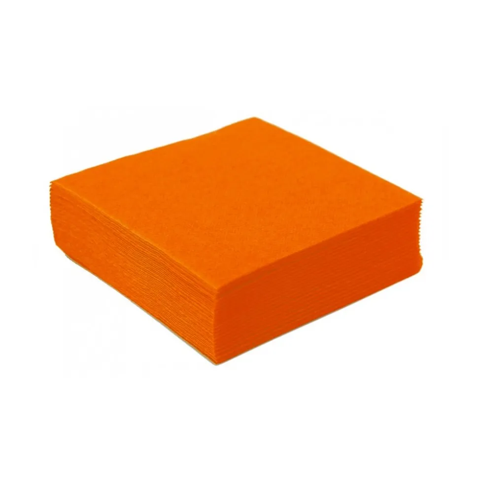 40 SERVIETTES COCKTAIL PAPIER 25CM ORANGE