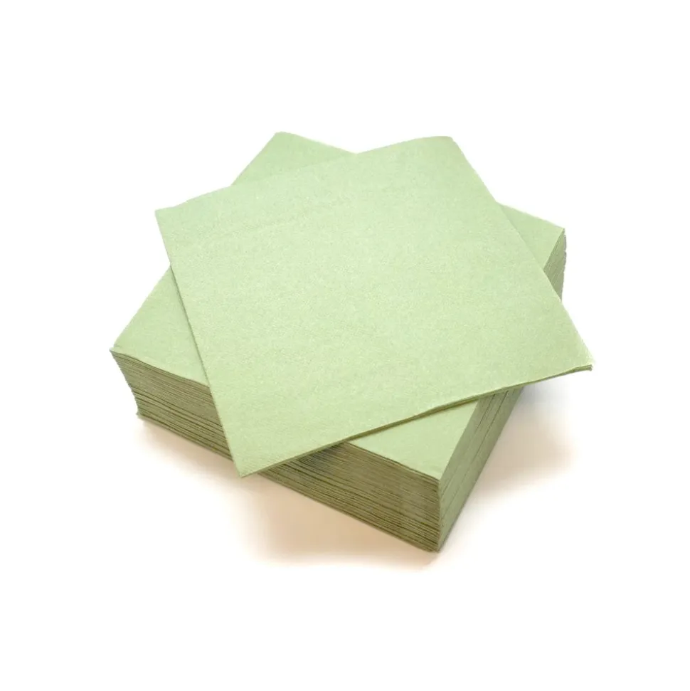 40 SERVIETTES COCKTAIL PAPIER 25CM OLIVE
