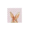 20 SERVIETTES COCKTAIL PAPIER VICHY LAPIN 24CM