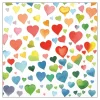 20 SERVIETTES CURS MULTICOLORE 33X33CM
