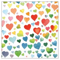 20 SERVIETTES CURS MULTICOLORE 33X33CM